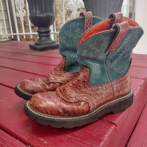 Ariat Fatbaby Women's Size 8B Turquoise Leather Boots